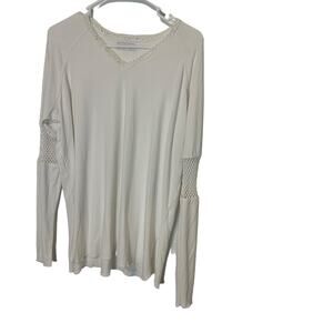 Fitigues Women's Size Medium‎ White Netting Mesh Gorpcore Long Sleeve Top